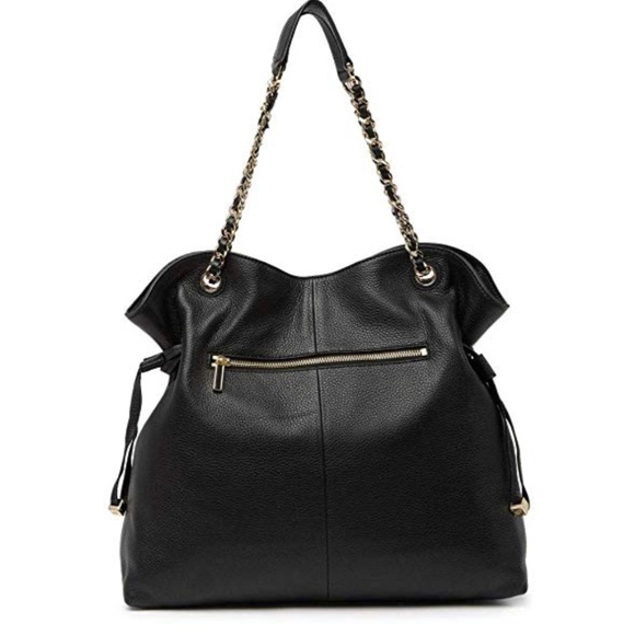 Tory Burch Bombe Slouchy Large Leather Tote -Black - Picture 3 of 8